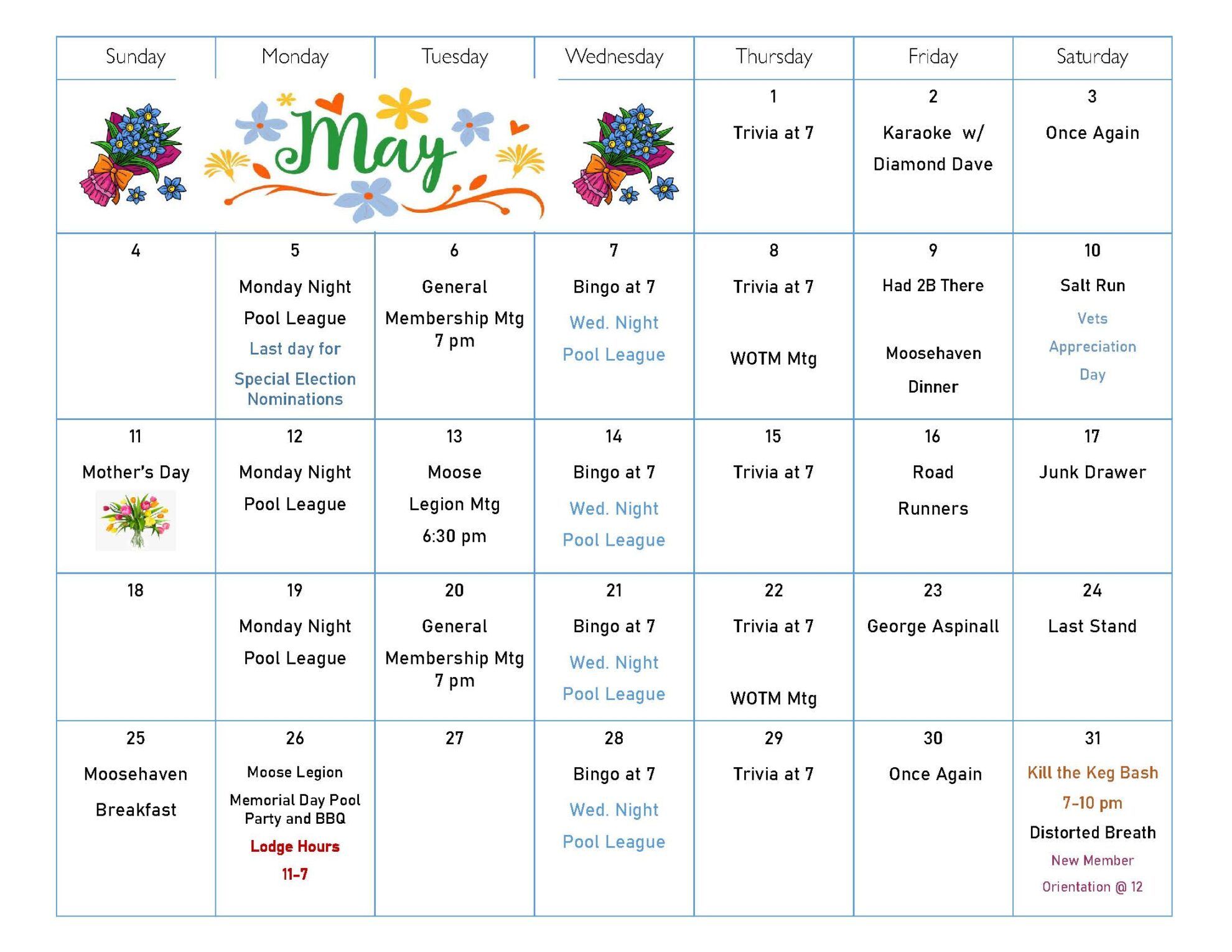 May events