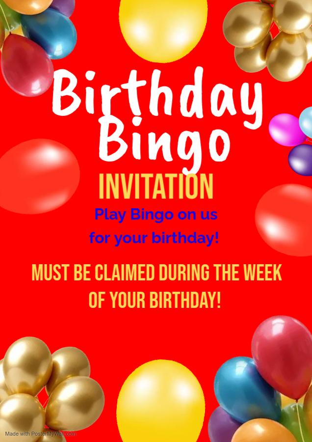 birthday bingo flyer
