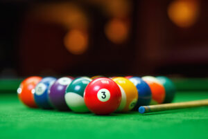 pool table with pool balls
